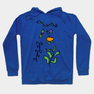 Flowers and Leafy Plants Hoodie